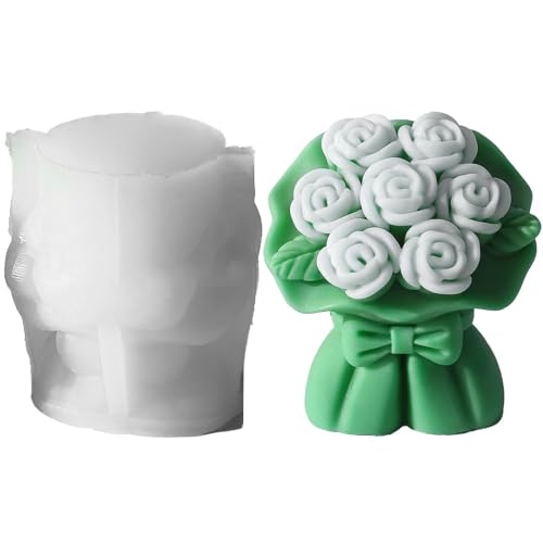 Opilroyn Blumenstraußformen für Kerzenherstellung, Gießform, Valentinstag, Hochzeit, Blumenstrauß, Silikonformen für Harz, Säulen, Aromatherapie, Kerzen, Wachsseife Opilroyn Blumenstraußformen für Kerzenherstellung, Gießform, Valentinstag, Hochzeit, Blumenstrauß, Silikonformen für Harz, Säulen, Aromatherapie, Kerzen, Wachsseife von Opilroyn