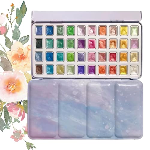 Opilroyn Farbpalette ad, Wasserfarbenset, 40 Farben -Malset Farbpalette ad, Set für Malerei ad von Opilroyn