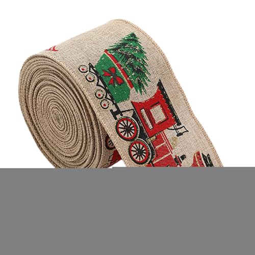 Opilroyn Geschenkband,Weihnachtsband, Weihnachtskranz mit Drahtband, Schneeflocken-kariertes -Fahrzeug-Weihnachtsbaumband, Drahtkantenband, dekoratives Schleifenzubehör für die Kleidungsdekoration Opilroyn Geschenkband,Weihnachtsband, Weihnachtskranz mit Drahtband, Schneeflocken-kariertes -Fahrzeug-Weihnachtsbaumband, Drahtkantenband, dekoratives Schleifenzubehör für die Kleidungsdekoration von Opilroyn