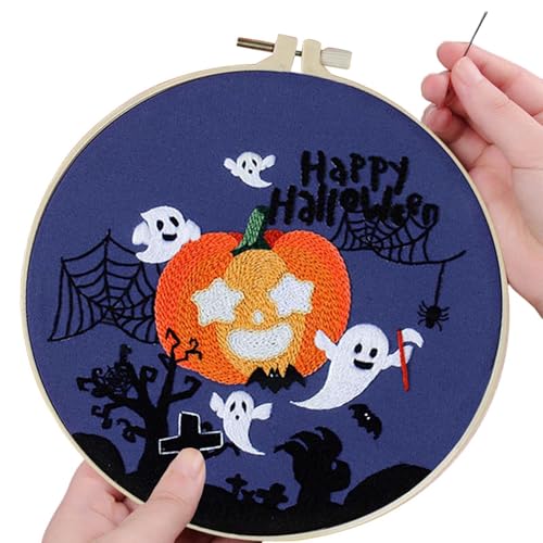 Opilroyn Halloween-Nadelspitzen-Kits – Gothic-Halloween-Stickerei-Anfänger-Set, Gothic-Stickerei-Set, Anfänger-Set mit Halloween-Muster, Nadelspitzen-Set für Erwachsene, Heimkreation Opilroyn Halloween-Nadelspitzen-Kits – Gothic-Halloween-Stickerei-Anfänger-Set, Gothic-Stickerei-Set, Anfänger-Set mit Halloween-Muster, Nadelspitzen-Set für Erwachsene, Heimkreation von Opilroyn