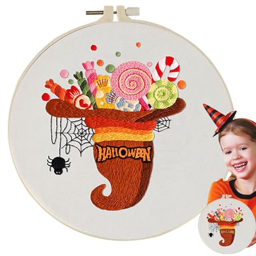 Opilroyn Halloween-Nadelspitzen-Kits – geprägtes Stickset für Anfänger und Erwachsene, Gothic-Stickset, Anfänger-Set mit Halloween-Muster, Nadelspitzen-Set für Erwachsene, Heimkreation Opilroyn Halloween-Nadelspitzen-Kits – geprägtes Stickset für Anfänger und Erwachsene, Gothic-Stickset, Anfänger-Set mit Halloween-Muster, Nadelspitzen-Set für Erwachsene, Heimkreation von Opilroyn