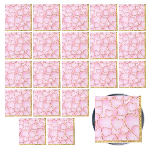 Opilroyn Herz-Cocktail-Servietten, 20 x Handtuch-Servietten, Tischdekoration, Junggesellinnenabschiede, Valentinstagszubehör für Familienfeiern Opilroyn Herz-Cocktail-Servietten, 20 x Handtuch-Servietten, Tischdekoration, Junggesellinnenabschiede, Valentinstagszubehör für Familienfeiern von Opilroyn