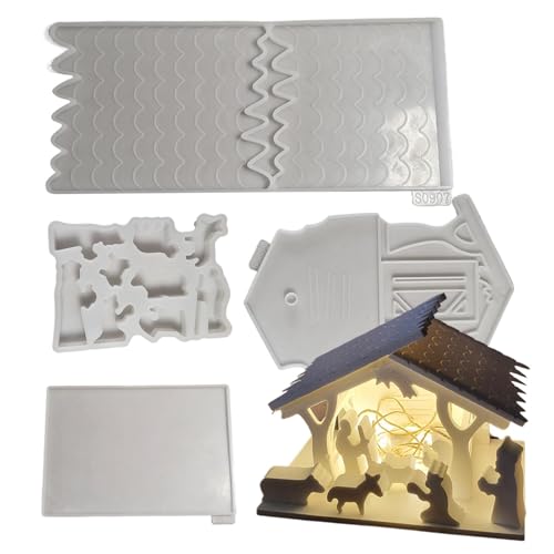 Opilroyn Silikonformen für Weihnachtskrippe, für Epoxidharz, Jesus, Geburtshaus, Kunstharzguss, Epoxid-Formen für Weihnachten, Gips, Ornament, Heimdekoration Opilroyn Silikonformen für Weihnachtskrippe, für Epoxidharz, Jesus, Geburtshaus, Kunstharzguss, Epoxid-Formen für Weihnachten, Gips, Ornament, Heimdekoration von Opilroyn