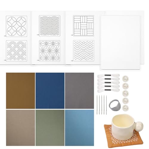 Opilroyn Stickset, Kit für Anfänger, praktisches Kit für wasserlösliches Modell, Stickanfänger, Stickvorlagen für Anfänger Opilroyn Stickset, Kit für Anfänger, praktisches Kit für wasserlösliches Modell, Stickanfänger, Stickvorlagen für Anfänger von Opilroyn