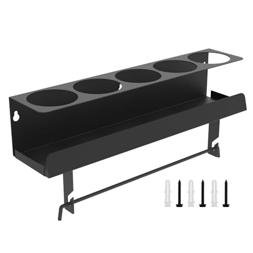 Opilroyn Wandmontierter Sprühflaschenhalter - 5-Loch Metall Spraydosen-Organizer | mit großer Öffnung für Sprühdosen, Farbflaschen, Papiertücher, Garage oder Werkstatt Wandorganisation Opilroyn Wandmontierter Sprühflaschenhalter - 5-Loch Metall Spraydosen-Organizer | mit großer Öffnung für Sprühdosen, Farbflaschen, Papiertücher, Garage oder Werkstatt Wandorganisation von Opilroyn