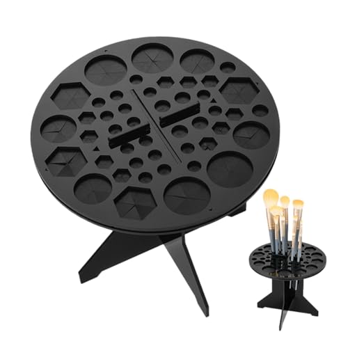 Pinsel-Trockner, Pinselhalter für Waschtisch | Vielseitiger Pinselhalter, Organizer für Pinsel aus Acryl, tragbares Make-up-Zubehör für l Pinsel-Trockner, Pinselhalter für Waschtisch | Vielseitiger Pinselhalter, Organizer für Pinsel aus Acryl, tragbares Make-up-Zubehör für l von Opilroyn