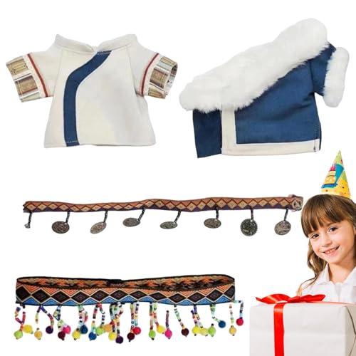 Puppenkleidung für 8 Zoll Puppenkleidung aus Baumwolle | Kleidung Set für Tibetische Puppen | Puppenkleidungsset für Kleidung | Weicher Aufsteller für Kleidung Sammlung PE von Opilroyn