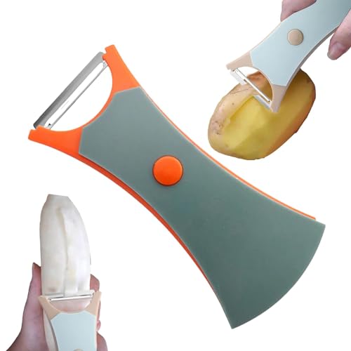 Schälwerkzeuge Küche, Obstschäler für Küche | 2 in 1 Multifunktionaler Schäler für Obst und | Ergonomisch geformter Griff, Küchenhelfer für Birne, Tomaten, Kartoffeln von Opilroyn