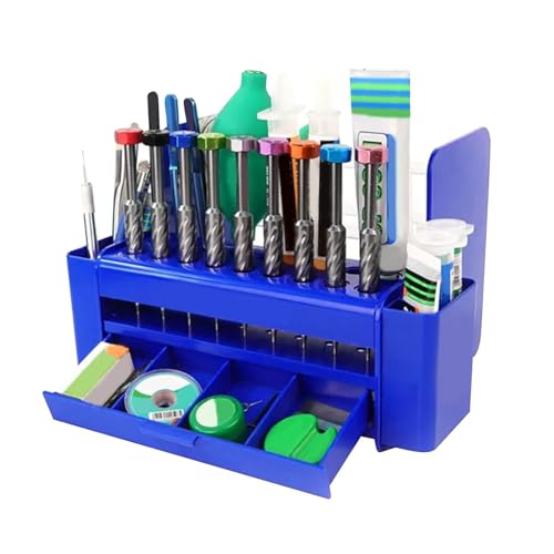 Schraubendreher-Tasche, Werkzeugkasten für Wartung | Werkzeugkasten mit Schublade | 26 Löcher Pinzettenhalter, Multifunktionaler Organizer für Garage, Haus, Werkbank von Opilroyn