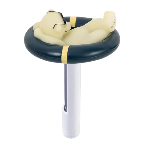 Schwimmendes Pool-Thermometer, niedliches Schwimmthermometer, Präzisionsmesser, Tierform, Wassertemperaturwerkzeug in Form eines Eisbärs, Fischteichs, Badewanne von Opilroyn