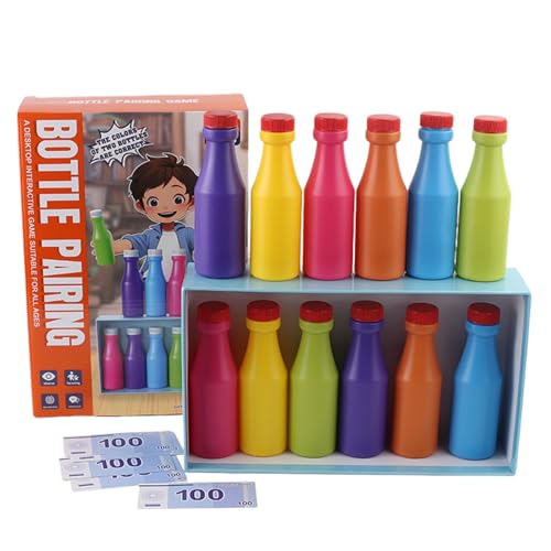 Sortiertes Blindenratespiel, Familienspiele, Flaschen-Set mit 6 x Belohnungen, interaktives Spielzeug, Nacht-Spiel, Farbe für Partys im Innen- und Außenbereich von Opilroyn