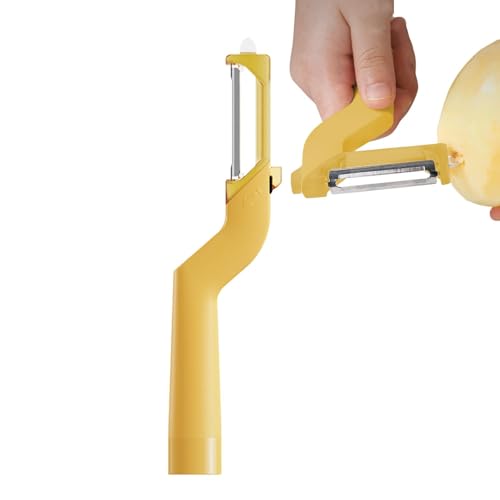 Sparschäler für Obst und , multifunktionaler Küchenschäler - Drehbarer Obstschäler - Multifunktionaler Schäler mit Komfortgriff aus Edelstahl mit Ri-Gerät von Opilroyn