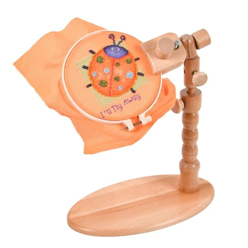 Stickrahmen für Handarbeit, Stickrahmen, Stickrahmen, Tischstickrahmen aus Buchenholz, verstellbarer drehbarer Nähständer, Stickrahmen von Opilroyn
