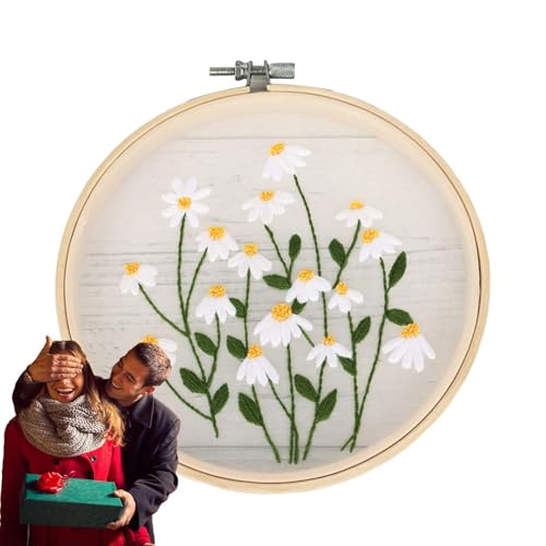 Stickset Anfänger, Handstickerei Set | Blumenmusterstich Praxis Set mit Vorlage Anleitung | Nadelstich Bastelset Nadelstich Stoff Ccer Garn Stickset Anfänger, Handstickerei Set | Blumenmusterstich Praxis Set mit Vorlage Anleitung | Nadelstich Bastelset Nadelstich Stoff Ccer Garn von Opilroyn