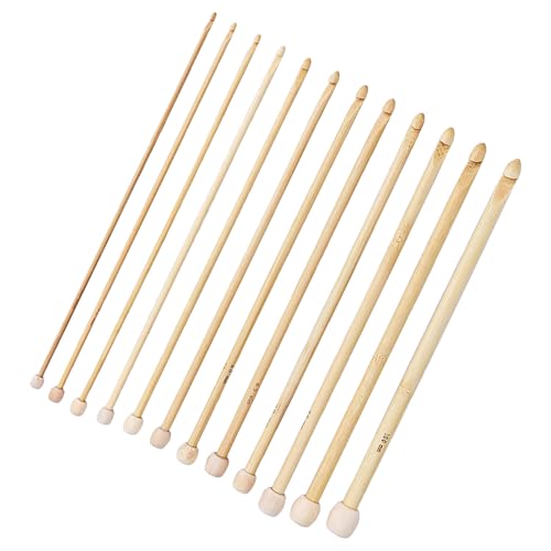Stricknadel-Set, gerade Stricknadel-Set, Stricknadel-Set für Anfänger, Stricknadeln mit einer Spitze, bequemer Griff, für Schals Stricknadel-Set, gerade Stricknadel-Set, Stricknadel-Set für Anfänger, Stricknadeln mit einer Spitze, bequemer Griff, für Schals von Opilroyn