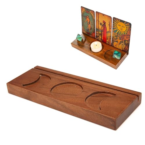 Tarotständer – Tarotrahmen, Tarot-Kartenhalter aus Holz, Tarot-Kartenhalter, rechteckiger Holz-Kartenhalter, Instrument zur Wahrsagung von Hexen mit Design Tarotständer – Tarotrahmen, Tarot-Kartenhalter aus Holz, Tarot-Kartenhalter, rechteckiger Holz-Kartenhalter, Instrument zur Wahrsagung von Hexen mit Design von Opilroyn