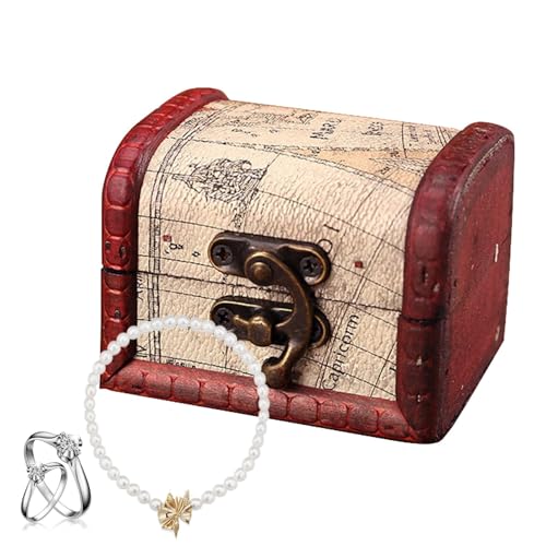 Vintage Schmuckschatulle, Holzbox, Kartenbox aus europäischem Leder, Retro-Stil, Schmuckorganizer, klassische Schmuckschatulle, kleines Schmuckkästchen für Frauen und Mädchen Vintage Schmuckschatulle, Holzbox, Kartenbox aus europäischem Leder, Retro-Stil, Schmuckorganizer, klassische Schmuckschatulle, kleines Schmuckkästchen für Frauen und Mädchen von Opilroyn