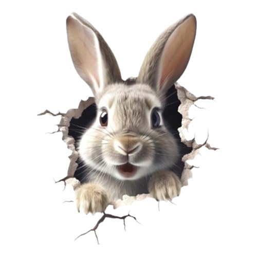 Wandsticker mit Kaninchen - Wandkunst mit Hase, abnehmbarer Tieraufkleber | Dekoration mit Kaninchen für Kindergarten, Spielzimmer, Küche, Lustiges Zimmer und Aufkleber Wandsticker mit Kaninchen - Wandkunst mit Hase, abnehmbarer Tieraufkleber | Dekoration mit Kaninchen für Kindergarten, Spielzimmer, Küche, Lustiges Zimmer und Aufkleber von Opilroyn