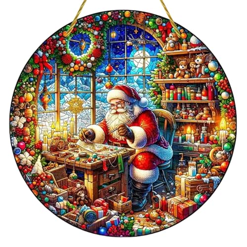 Weihnachts-Fenster-Sonnenfänger, Weihnachtsdekoration, Sonnenfänger, Weihnachts-Kunst-Fensteranhänger, Acrylfarben, dekorativer Anhänger, geeignet für Zuhause, Garten, Wohnzimmer, Wandbehang Weihnachts-Fenster-Sonnenfänger, Weihnachtsdekoration, Sonnenfänger, Weihnachts-Kunst-Fensteranhänger, Acrylfarben, dekorativer Anhänger, geeignet für Zuhause, Garten, Wohnzimmer, Wandbehang von Opilroyn