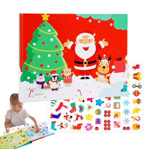 Weihnachtsaufkleberbücher für Weihnachten, Aktivitätenbuch für | Gelee-Aufkleber, Weihnachtsbuch, Lernspielzeug – Spielzeug für Kleinkinder, wiederverwendbare Stickerbücher, Spielzeug Weihnachtsaufkleberbücher für Weihnachten, Aktivitätenbuch für | Gelee-Aufkleber, Weihnachtsbuch, Lernspielzeug – Spielzeug für Kleinkinder, wiederverwendbare Stickerbücher, Spielzeug von Opilroyn