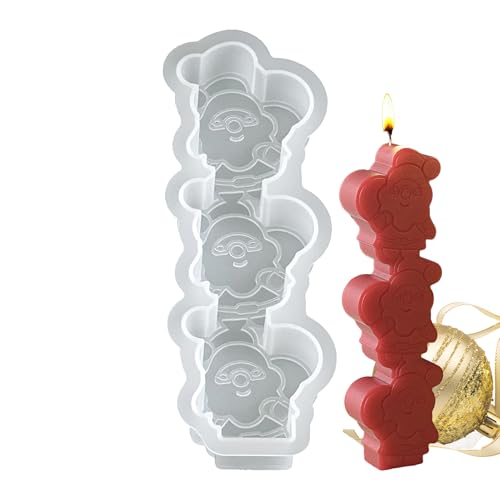 Weihnachtsformen | Party-Silikonformen mit Weihnachtsmann Tannenbaum und Elch | Bastelbedarf für Epoxidharz Ton Gips Seife Schokolade Süßigkeiten Kerze von Opilroyn