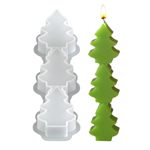 Weihnachtsformen | Party-Silikonformen mit Weihnachtsmann Tannenbaum und Elch | Bastelbedarf für Epoxidharz Ton Gips Seife Schokolade Süßigkeiten Kerze von Opilroyn