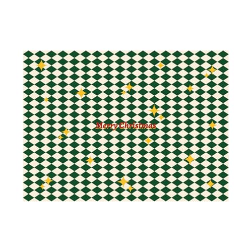 Weihnachtstischdecke – Rechteckige Weihnachtstischdecke, Vistaprint Weihnachtstischdecke rechteckig – kurze Dekoration aus Flanell für Partys, Eingang, Terrasse im Freien von Opilroyn