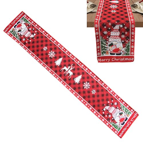 Winter-Esstischdecke – Weihnachtstischdecke mit Schneemann-Motiv, rechteckige Tischdecke aus Leinen, Tischdekoration, weich und langlebig, verblasst nicht, Dekoration Tov von Opilroyn