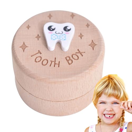 Zahndose für Kinder, Aufbewahrungsbox aus Holz für verlorene Zähne für Kinder, Aufbewahrungsbox für Erinnerungen an gefallene Zähne, Kindergeburtstagssouvenirs, Aufbewahrungstasche Zahndose für Kinder, Aufbewahrungsbox aus Holz für verlorene Zähne für Kinder, Aufbewahrungsbox für Erinnerungen an gefallene Zähne, Kindergeburtstagssouvenirs, Aufbewahrungstasche von Opilroyn