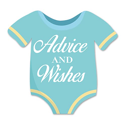 Niedliche blaue Ratschläge und Wünsche, 50 Stück, Babykleidung, Partyzubehör, Gastgeschenke für die Eltern, doppelseitig, 12,7 x 17,8 cm Niedliche blaue Ratschläge und Wünsche, 50 Stück, Babykleidung, Partyzubehör, Gastgeschenke für die Eltern, doppelseitig, 12,7 x 17,8 cm von Opomzk