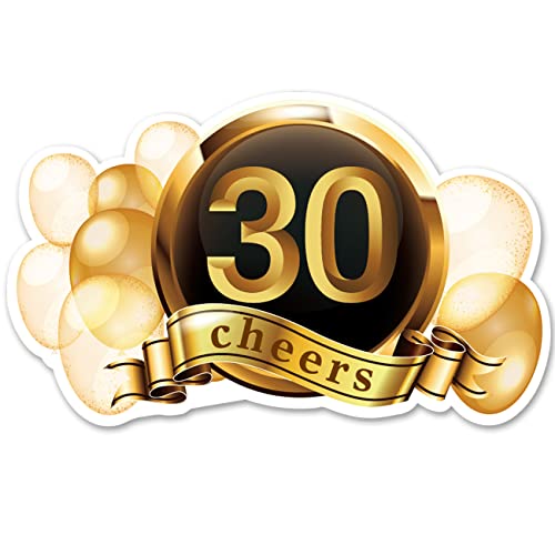 Party-Einladungen zum 30. Geburtstag mit Umschlägen, 20 Set Happy 30th Einladungen 30 Years Birthday Anniversary Party Invites Supplies Favors, Doppelseitiges Schwarz und Gold von Opomzk