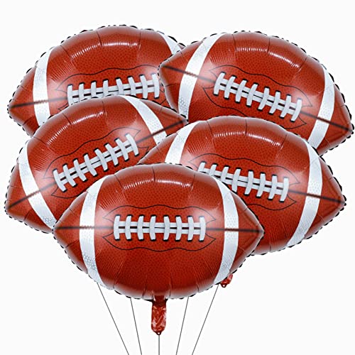 5 Stück Große Football Luftballons, Braun American Football Folienballons, Rugby Fußball Thema Party Ballon Deko für Junge Kinder Fußballfans Superbowl Geburtstag Kindergeburtstag Dekoration Zubehör 5 Stück Große Football Luftballons, Braun American Football Folienballons, Rugby Fußball Thema Party Ballon Deko für Junge Kinder Fußballfans Superbowl Geburtstag Kindergeburtstag Dekoration Zubehör von Oponti