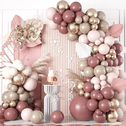 Retro Ballon Girlande Rosa Beige Gold, Boho Luftballon Girlande Altrosa Pastell Rosa Nude Beige Braun Champagner Gold Latexballons Set für Mädchen Frau Geburtstag Hochzeit Verlobung Party Deko Retro Ballon Girlande Rosa Beige Gold, Boho Luftballon Girlande Altrosa Pastell Rosa Nude Beige Braun Champagner Gold Latexballons Set für Mädchen Frau Geburtstag Hochzeit Verlobung Party Deko von Oponti