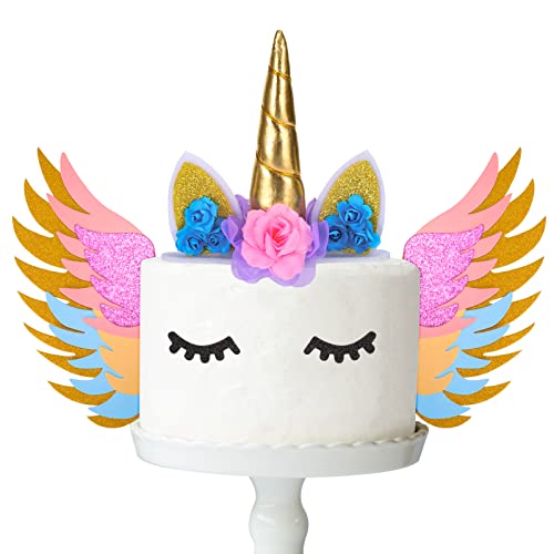 Opopark Einhorn Kuchen Topper,5 Stück 3D Einhorn Tortendeko mit Flügeln Einhorn Niedlich Horn Ohren Wimpern Kuchen Torte Deko für Party Geburtstag Hochzeit Weihnachten,Wiederverwendbare Opopark Einhorn Kuchen Topper,5 Stück 3D Einhorn Tortendeko mit Flügeln Einhorn Niedlich Horn Ohren Wimpern Kuchen Torte Deko für Party Geburtstag Hochzeit Weihnachten,Wiederverwendbare von Opopark