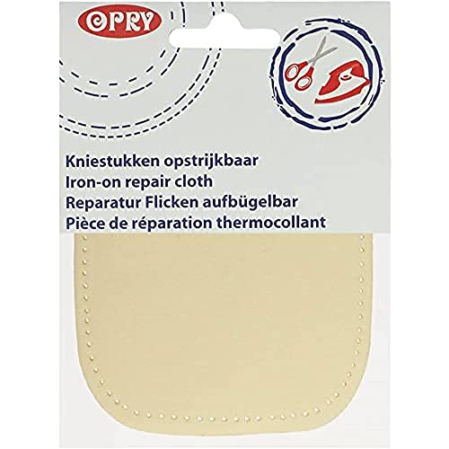 Opry 102466-007 Knie-Flicken zum Aufbügeln, 009 Weiss, Eine Grösse von Opry