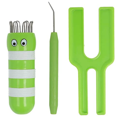 Opry Strickliesel für 8 Maschen und Wo-Wo Loomgabel aus Metall, Scharf, Grün Opry Strickliesel für 8 Maschen und Wo-Wo Loomgabel aus Metall, Scharf, Grün von Opry
