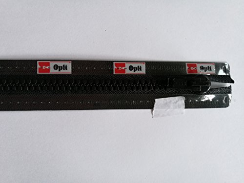 Opti P60-65-00000 Reißverschluss, 100 Prozent Polyester, 00000 Schwarz, 65cm Opti P60-65-00000 Reißverschluss, 100 Prozent Polyester, 00000 Schwarz, 65cm von Opti
