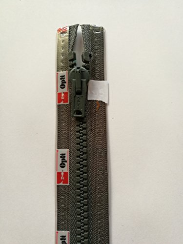 Opti P60-65-00002 Reißverschluss, 100 Prozent Polyester, 00002 Grau, 65cm Opti P60-65-00002 Reißverschluss, 100 Prozent Polyester, 00002 Grau, 65cm von Opti