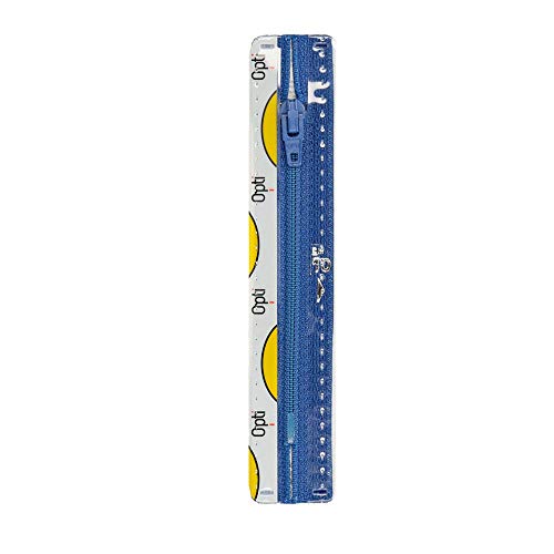 Opti S40-12-00215 Reißverschluss, 100Prozent Polyester, 00215 Blau, 12cm von Opti