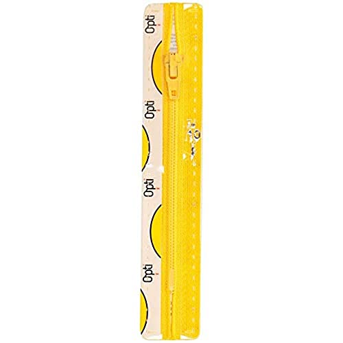 Opti S40-12-00645 Reißverschluss, 100Prozent Polyester, 00645 Gelb, 12cm Opti S40-12-00645 Reißverschluss, 100Prozent Polyester, 00645 Gelb, 12cm von Opti