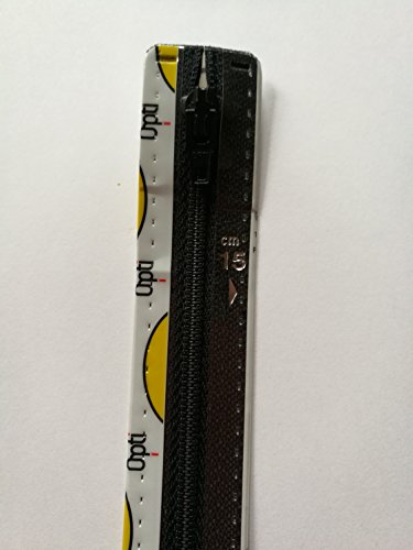 Opti S40-15-00000 Reißverschluss, 100Prozent Polyester, 00000 Schwarz, 15cm von Opti
