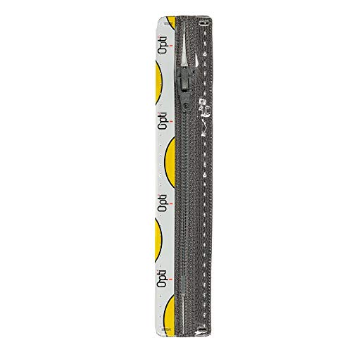 Opti S40-22-00001 Reißverschluss, 100Prozent Polyester, 00001 Grau, 22cm Opti S40-22-00001 Reißverschluss, 100Prozent Polyester, 00001 Grau, 22cm von Opti