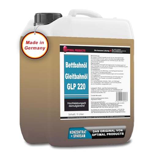 Gleitbahn Bettbahnöl Hochleistung Gleitbahnöl GLP 220/5 Liter von Optimal Products die bessere Lösung