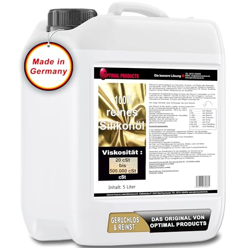 Silikonöl höchste Reinheit Viskosität 350 cSt / 5 Liter Kanister von Optimal Products