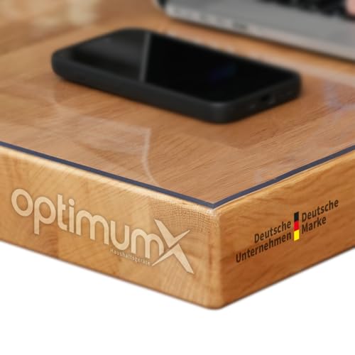 OptimumX Tischfolie transparent nach maß | glasklar durchsichtige tischdecke | Tischschutz transparent | Abwaschbar | Schreibtischunterlage transparent (100x40) von OptimumX Haushaltsgeräte