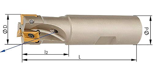 Schaftfräser 90G. m. IK. D 20mm Z 3 f.APKT10 von Optrel