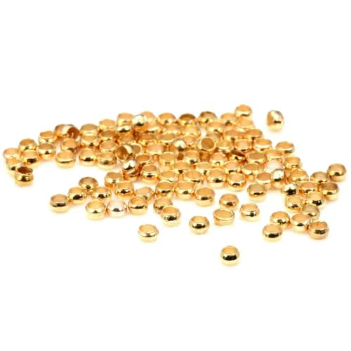 Optxzn 100 STÜCK Kupfer-Quetschperlen 3,5 MM Rhodium/KC Gold/Bronze/Roségold Farbe FÜR 2,0 MM Drahtseil-Armband-Halskette DIY Schmuckherstellung Optxzn 100 STÜCK Kupfer-Quetschperlen 3,5 MM Rhodium/KC Gold/Bronze/Roségold Farbe FÜR 2,0 MM Drahtseil-Armband-Halskette DIY Schmuckherstellung von Optxzn