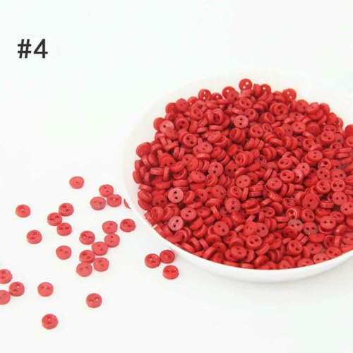 Optxzn 3 mm Mini-Knöpfe, Handarbeit, Kunstharz, Kunststoff, 2 Löcher, Knopf für Cartoon-Puppen, Kleidung, Schuhe, Scrapbooking, Nähen, Kleidungsstücke Optxzn 3 mm Mini-Knöpfe, Handarbeit, Kunstharz, Kunststoff, 2 Löcher, Knopf für Cartoon-Puppen, Kleidung, Schuhe, Scrapbooking, Nähen, Kleidungsstücke von Optxzn