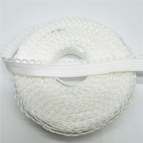 Optxzn 5yards/Lot 10mm Elastisches Spitzenband Falten Über Spandex Elastisches Band Zum Nähen Spitzenbesatz DIY Stirnband Unterwäsche Dessous Zubehör von Optxzn