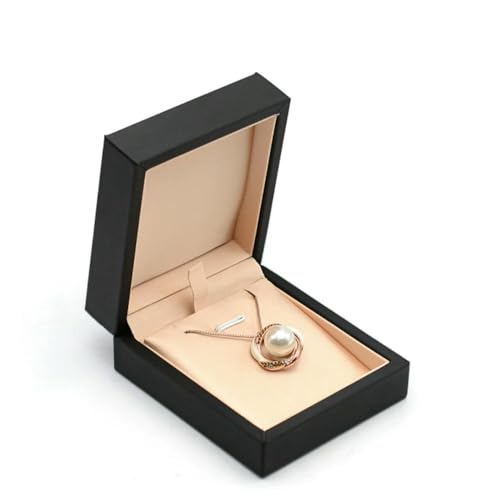 Optxzn Mode Anhänger Halskette Kette Lagerung Paket Geschenk Box Weiche Schwarze PU Leder Schatulle Lange Ohrringe Schmuck Organizer Box Optxzn Mode Anhänger Halskette Kette Lagerung Paket Geschenk Box Weiche Schwarze PU Leder Schatulle Lange Ohrringe Schmuck Organizer Box von Optxzn